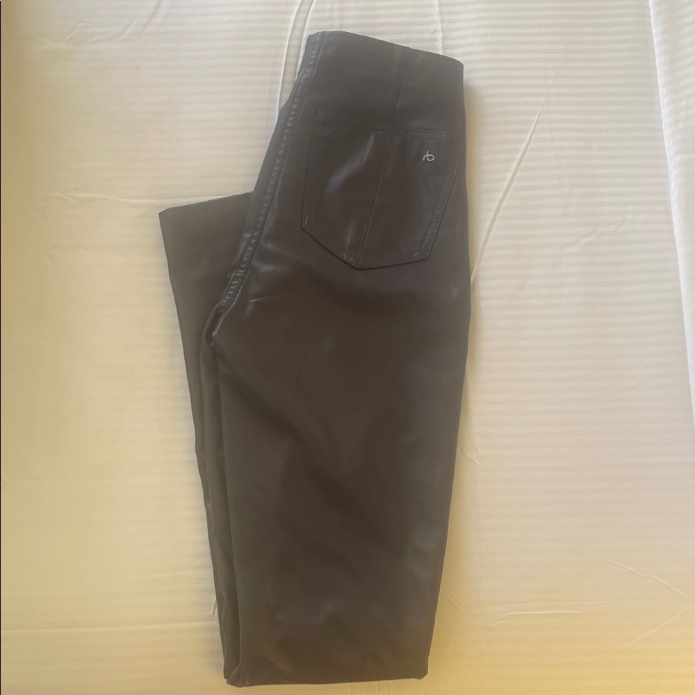 Rag & Bone Dark Brown Faux Leather Pants